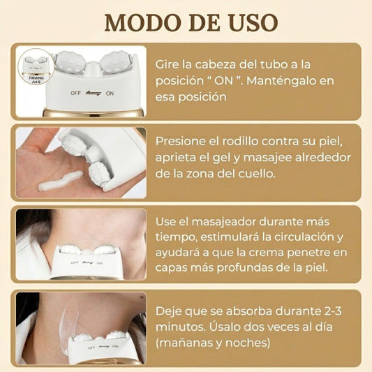 MASAJEADOR/Antiarrugas Rodillo 3D Integrado - Específico para cuello y rostro \ TVLV
